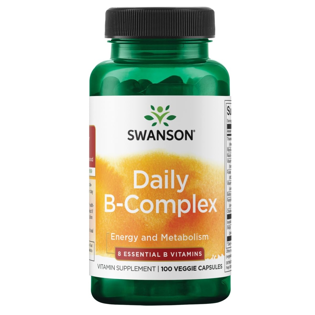 Swanson Daily B-Complex 100 Veg Caps (英语:Swanson Daily B-Complex 100 Veg Caps) (美国英语).