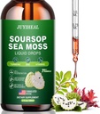 7-in-1 Soursop Graviola 与海蚊液滴, Soursop Bitters 液态富含多维他命用于消化抗氧化剂, Imune Boost, 细胞支持和再生, 2 Fl Oz