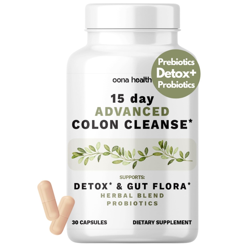 15日 高级Colon Clean Cleanse,Probiotics & Natural Herbs,支持女性和男性的Detox & Gut Flora,与Cascara Sagrada, Psyllium Husk & Senna Leaf, 30 Capsules 1-2日 15日 清扫