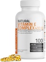 布朗森天然维生素E Complex 400 I.U. 补充(d-Alpha Tocopherol Plus d-Beta, d-Gamma, & d-Delta Tocopherols),天然抗氧化剂,100软胶