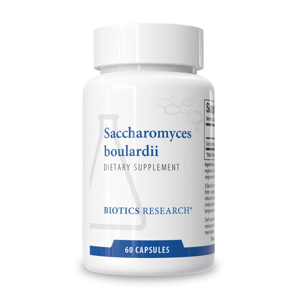 生物研究 Saccharomyces boulardii Probiotics 补充 - 235 mg/Servicing - 支持 GI 健康 微生物平衡,健康 免疫和路径反应 - 无乳品,温度稳定 - 60 capsules
