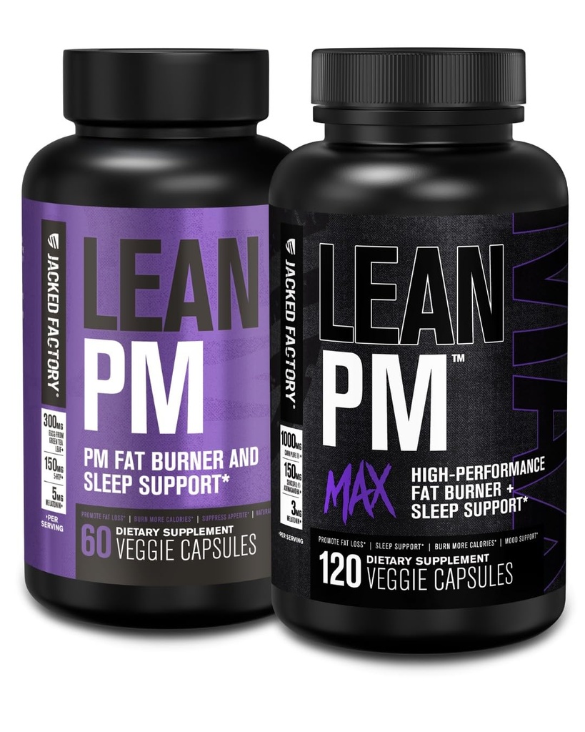 Jacked Factory Lean PM & Lean PM Max Night Time Fat Burner, 睡眠援助补充剂, & Appetite Primes for Men and Women (180 Capsules) 互联网档案馆的存檔,存档日期2013-03-02.