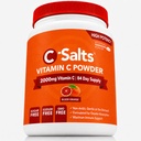 C-盐类维生素C粉补充剂 - 100%纯高剂量添加维生素C粉 支持免疫 - 有机,无糖,维冈,非GMO,胃亲,血橙8oz