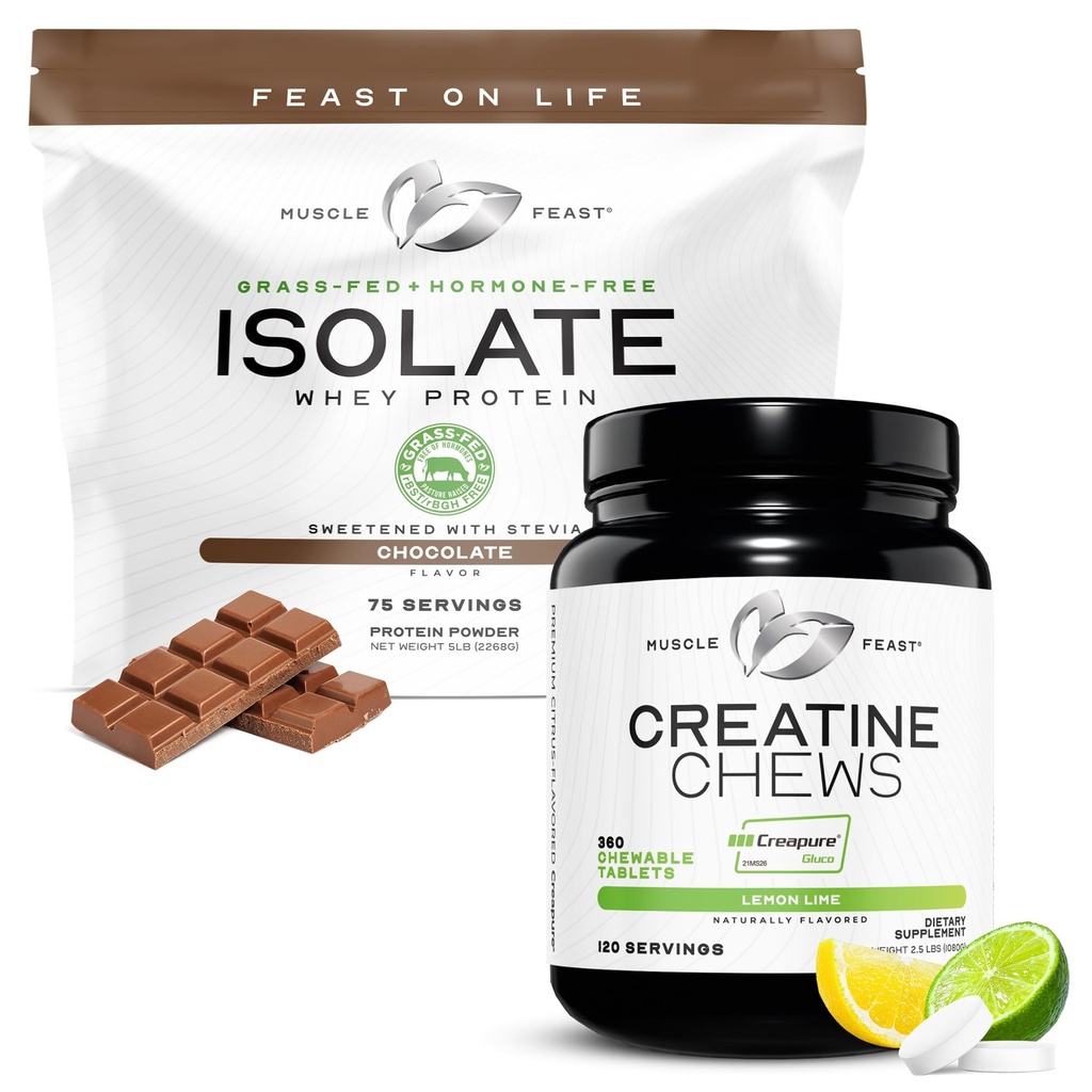 肌肉单质糖 + Creatine Candy Bundle: 1 Whey 蛋白质单质糖(Chocolate, 5lb) + 1 Creatine Candy(Lemon Lime, 360) + Premium 补充品,蔬菜, Gluten Free