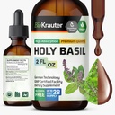 BIO KRAUTER 圣巴西丁香 - 图尔西粉末液提取 - 支持冷静和放松 - Ursolic酸补充 - 无酒精和糖 - Vegan Drops 2 Fl.
