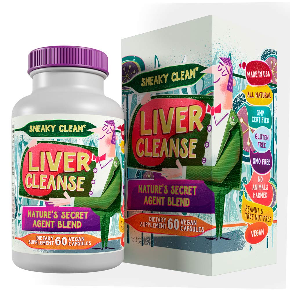 Liver Cleanse Supports w Milk Thetle - 自然的秘密特工 Blend - 60 Vegan Capsules (英语).