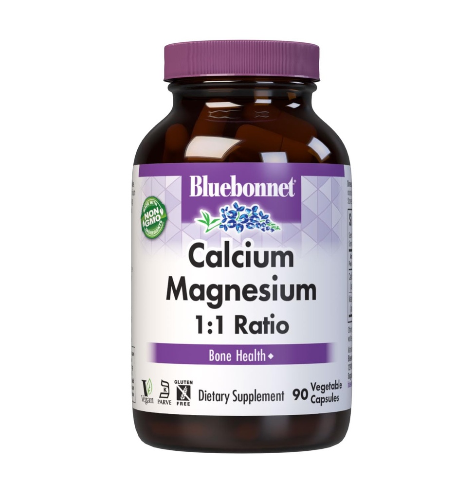 BlueBonnet Calcium 镁 1:1 倍率植物卡普尔, 90 计数