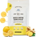 MommaBear Nausea & Motion 疾病 Lollipops – Non-GMO Lemon & Ginger Candy for Nausea – 有机Lolipops for Kids 3+ & 孕妇缓解排泄症 – 紧紧密封的新鲜度 (10包)
