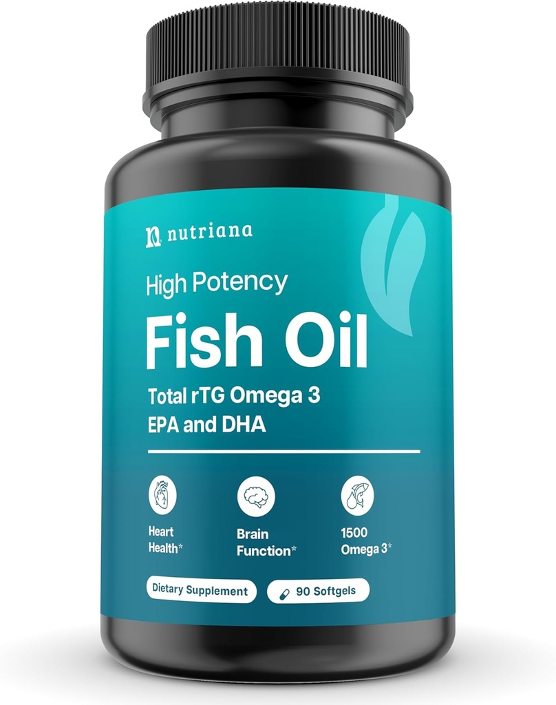 迷你鱼油软胶 – 无奥多尔, Burpless & 容易吞咽 – 1500mg Omega-3 与 EPA & DHA – 高级公式鱼油软胶 – 小于一个Dime – Wild Caught – 90 (大, Capsule)