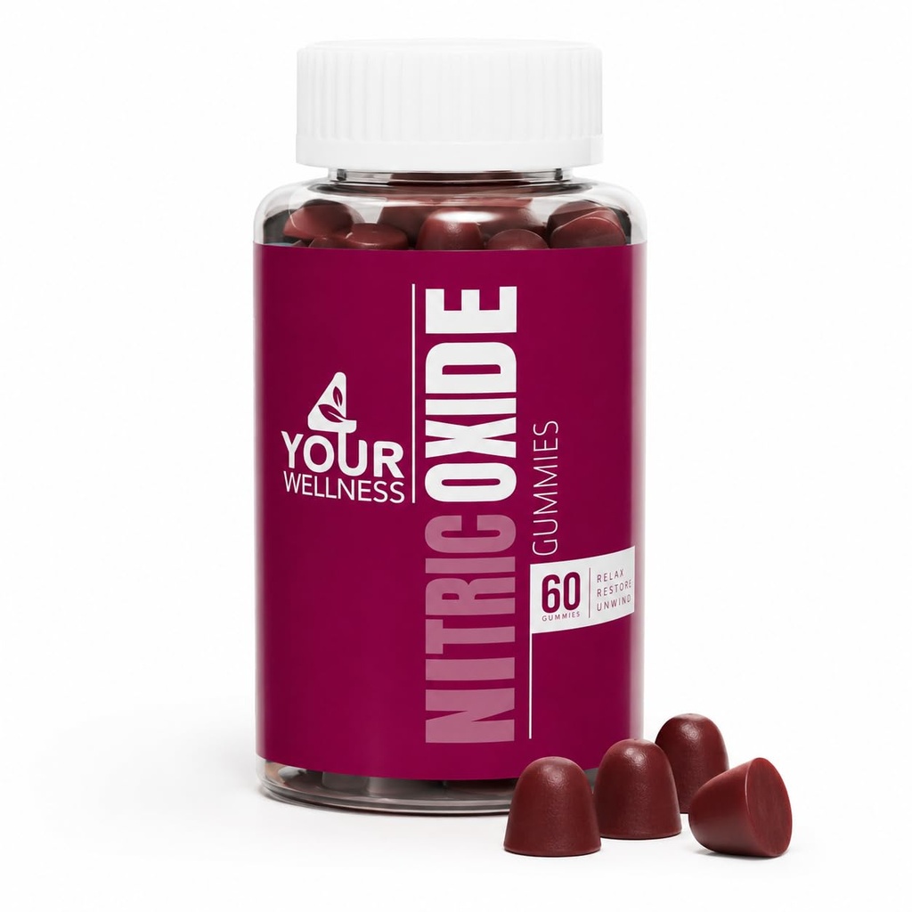 Nitric Oxide Gummys, 促销Nitric Oxide 生产与血压, 用 Beet root 提取器制成, 是 Gluten Free, Non-GMO, 和 Kosher (60 Counter (Pack of 1), 混合莓)