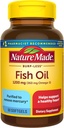 Nature Made Burp 减鱼油 Omega 3 补充品, 1200 mg 软胶, EPA DHA Omega 3 健康心脏支持鱼油补充品, 60 软胶, 30日供应