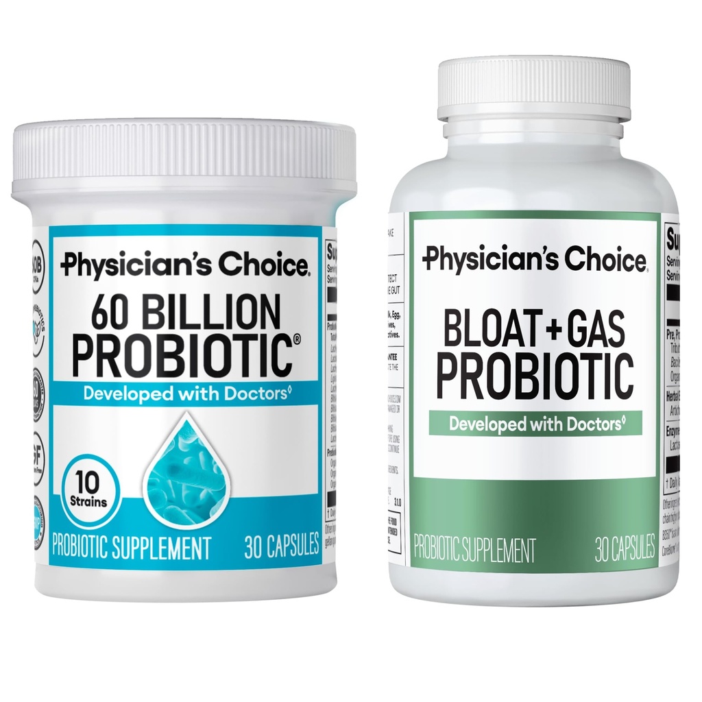 物理学家的CHOICE Bloat & Gas Probiotic 30ct+60亿Probiotic 30ct - 消化性井包