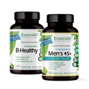 EMERALD LABS 装有 B 健康(120 Veg Caps) & Men's 45+1-Daily Multi(60 Veg Caps) - Vegen Vitamin B 复合体 配有全谱 B 维生素 - Men's Multivitamin with CoQ10, Lycopene & More