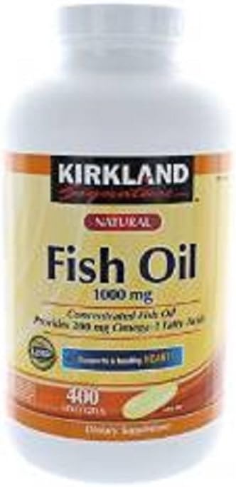 Kirkland 签名鱼油1000毫克,400软胶(3包)