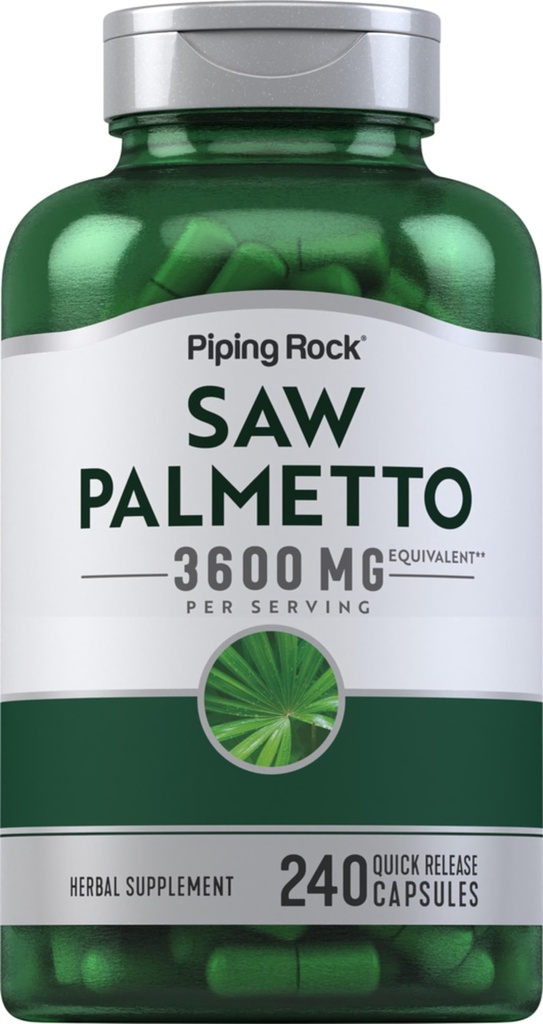 Piping Rock Saw Palmetto 提取器 3600mg | 240 Capsules | |  Men  Men  Men  Men |  Men | | 非 GMO, Gluten 免费补编