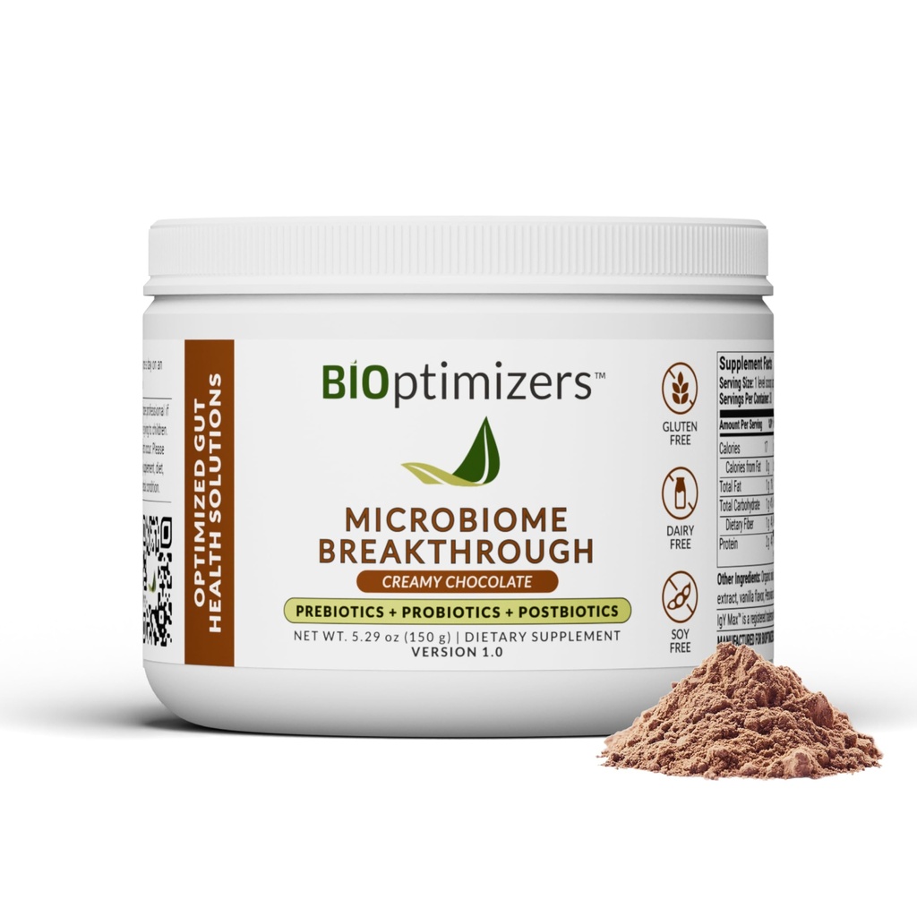 突破修复粉末 - 巧克力火焰 - Has Lactobicllus Strains, Bone Broth & Collagen - L-Glutamine的来源 - 气体和溴化救济 - 改善古特健康 - 30种服务 - 150克
