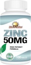 Rise-N-Shine 50 Mg锌补充剂 - 免疫支持补充剂 - 高概率抗氧化剂 - 100天供应(100片)