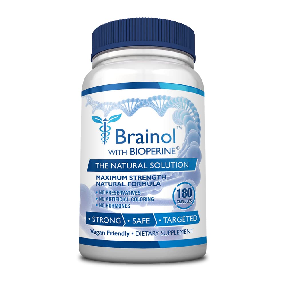 Brainol -- -- 大脑刺激诺特罗奇最聪明的选择 -- -- 增强精神表现、重点和清晰度 -- -- 与DMAE、Huperzine A、BioPerine -- -- Vegan-Friendly -- -- 180 Capsules -- -- 3个月供应