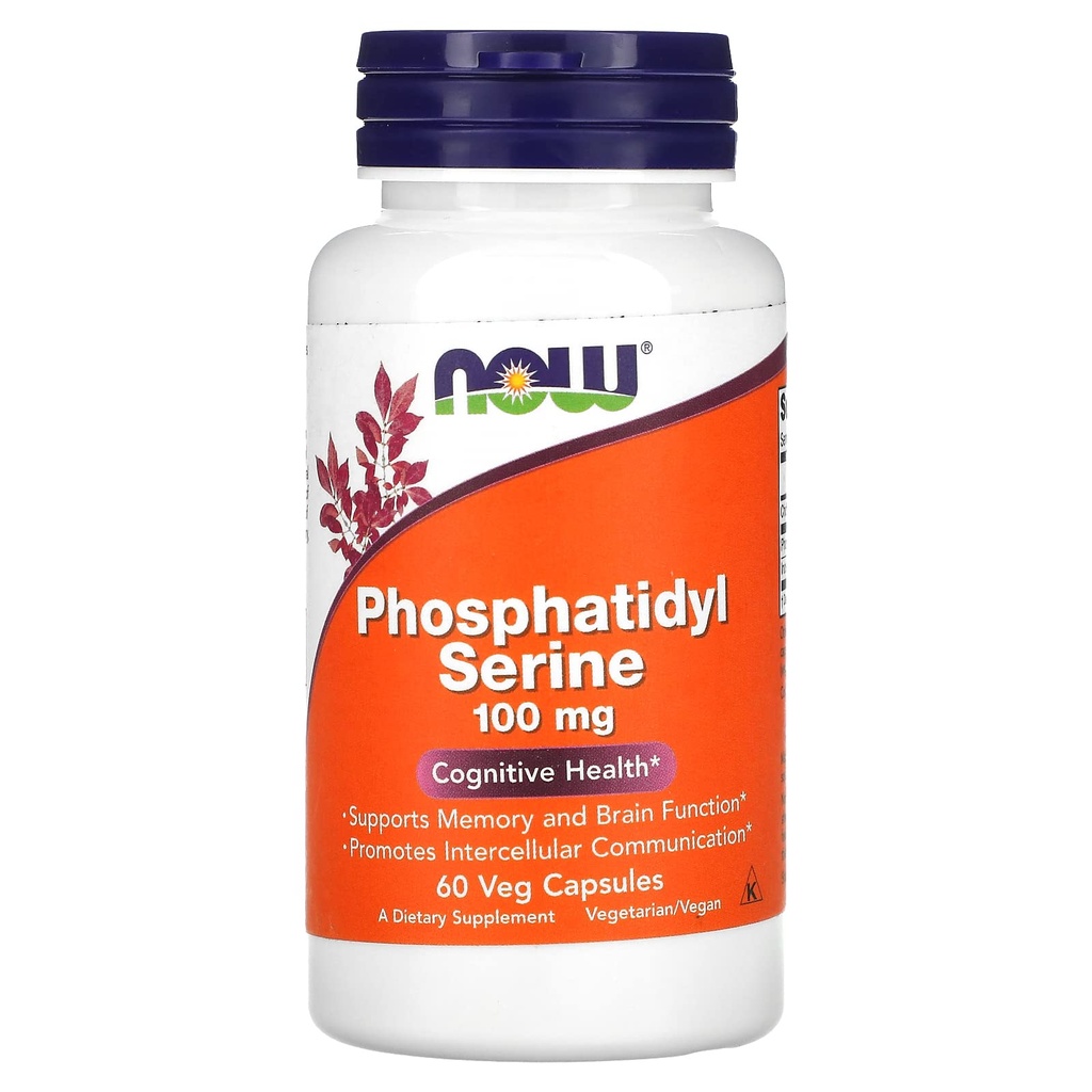 NOW 食品补充品,磷酸盐100毫克,磷脂化合物产自Soy Lecithin,60 Veg Capsules