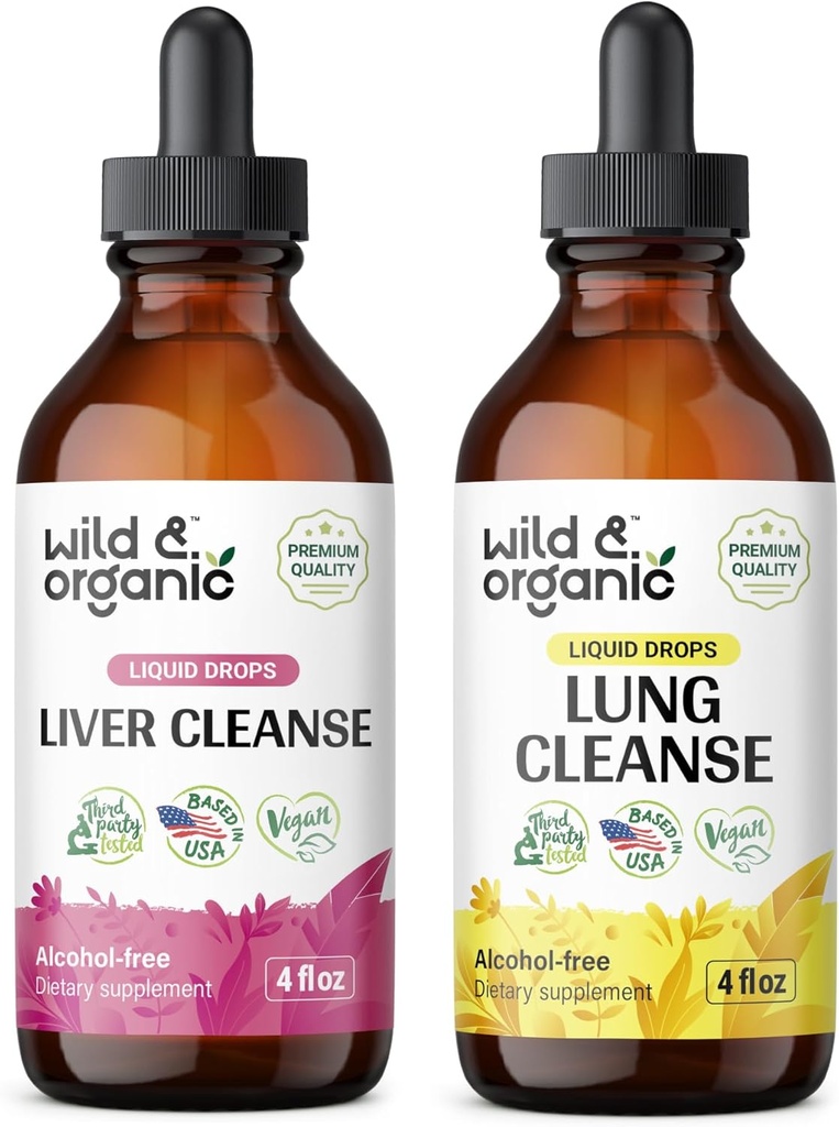 野生和有机肝脏 清洁丁香 4 fl oz & Lung 清洁丁香 4 fl oz