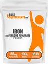 bulk Assupports.com Ferrous Fumarate Powder - 基本矿物,男女铁辅料 - Gluten Free,每役55mg,100g(3.5 oz)(包1)