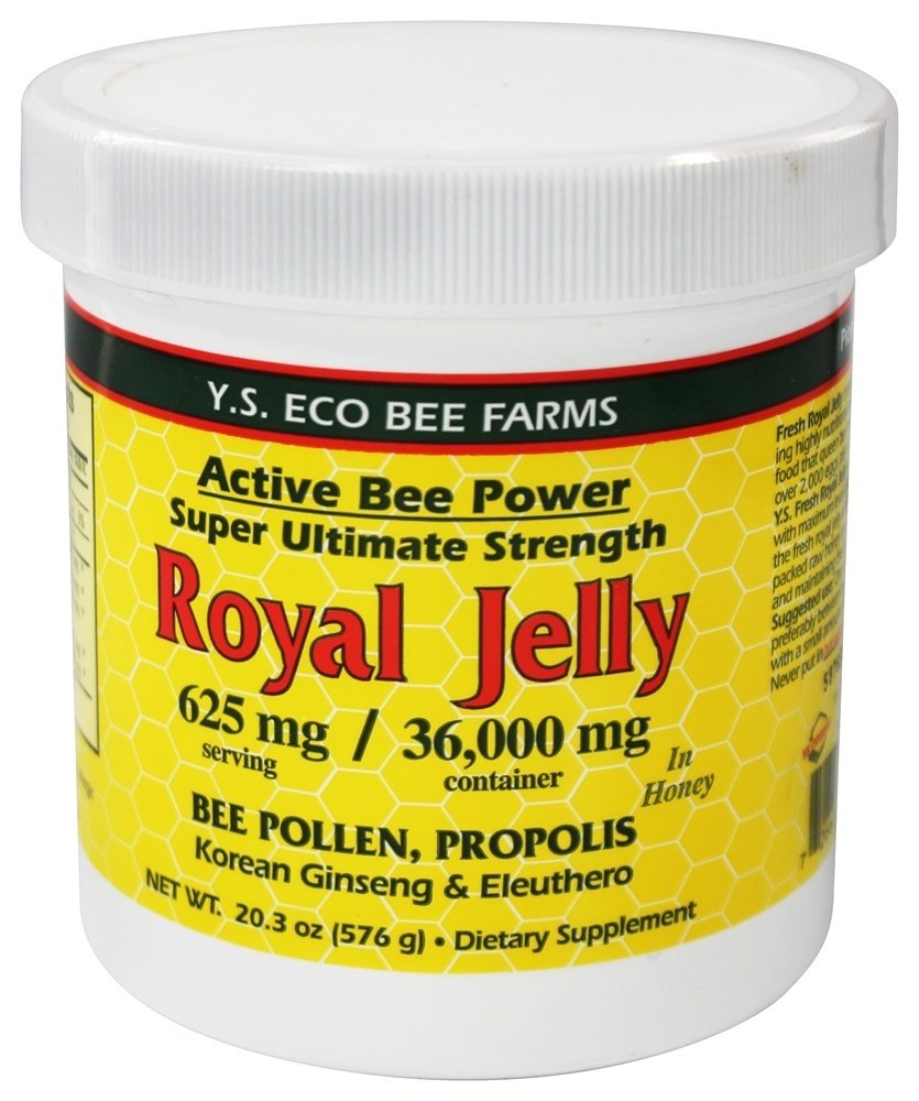 新鲜的皇家Jelly + Bee Pollen, Propolis, Ginseng, Honey Mix - 36 000mg Y.S. Org 20.3 oz