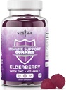 新AGE 免疫系统支持Gummys - 配有维生素C和锌的Sambucus Black Elderberry Gummys(免疫系统支持60 Gummys).