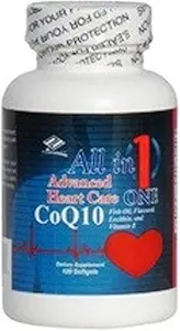 全在1 高级心脏护理 CoQ10 鱼 油 法拉士种子莱西辛。
