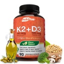 营养弗赖尔维生素D3(5000iu/125mcg)+K2(as Mk7) - 用植物成份加生素黑椒提取剂制造,90 Capsules - 支持健康免疫,心脏和健康 - 非GMO药丸