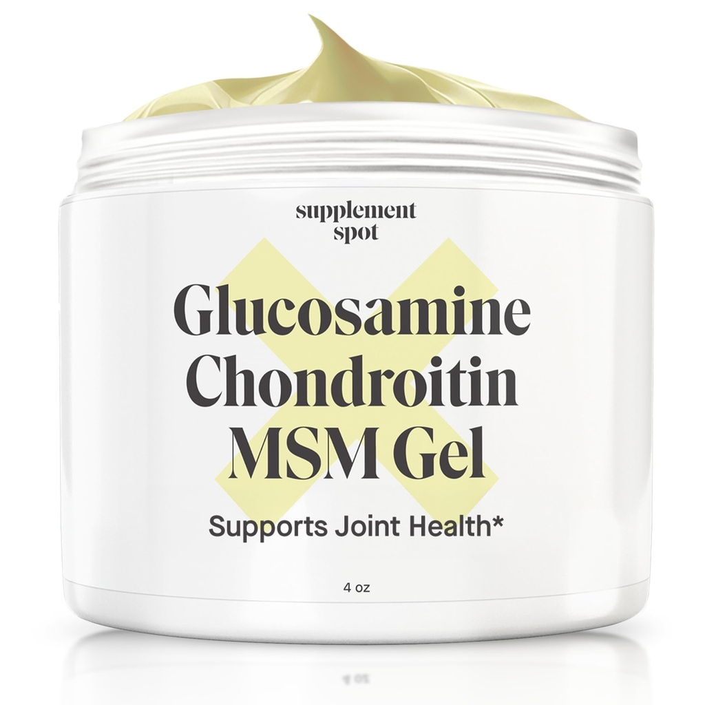 Glucosamine Chondroitin MSM Gel(4 oz) - 与Glucosamine, Chondroitin, MSM & Bromelain 支持联合保健 - 妇女和男子(90天供应)