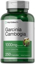 Horbaach Garcinia Cambogia 提取药丸 | 1000mg | 250 Capsules | 草药提取补充 | |  Non  Non 非 GMO, Gluten Free