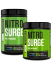 Jacked Factory NITRSURGE Pre Workingout Supplement - 能源助推器,即时强力增益器,清晰焦点和强度泵 - NO 助推器和动力预处理能源粉 - 90 services, Blue Raspberry