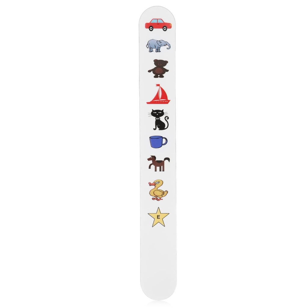 Eye Chart, Fixation Stick Vision Tester, Coating Thicken, Clear Colorful Animal Patterns, Kids Vision Optometry Test Card(No. 1)