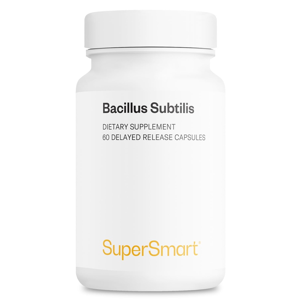 Supersmart - Bacillus Subtilis 每日3亿 CPU(高概率) - Spore Probiotic Super QQ 非GMO & Gluten Free - 60 Dr Capsules