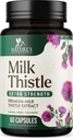 Milk Thetle 提取1000mg - 肝脏清洁解毒与修复公式 Dandelion 提取 - Herbal Liver 补充 - Nature's Milk Thetle w/Silymarin Marianum,支持肝脏健康 - 60 Capsules