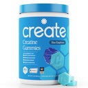 为男女创建Creatine Monohydrate Gummys,促进焦点,力量,以及耐力,抗熔公式,Vegan,Gluten-Free,Non-GMO,每Gummy1.5克Creatine(蓝莓,90厘米)