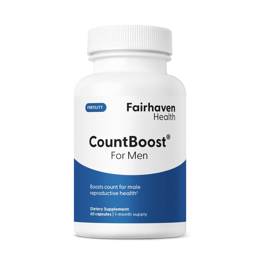 Fairhaven Health Count for Men 最佳计数和数量 男性生育率补充 -- -- 他的孕前营养 -- -- 与Ashwagandha、维生素C和CoQ10-60 Capsules