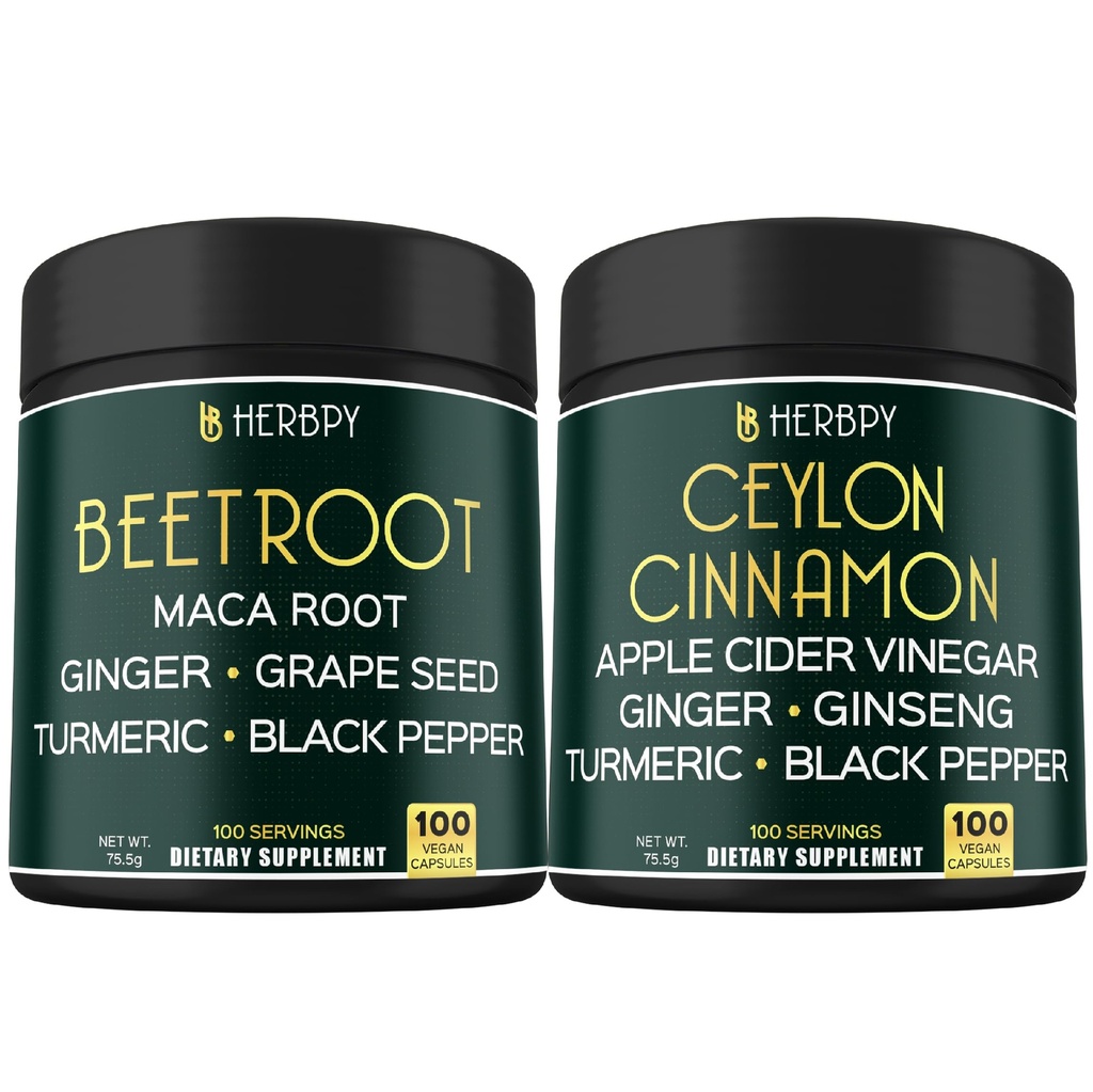 Bundle 6in1 Beet Root Capsules & 6in1 Premium 锡兰肉桂补充剂