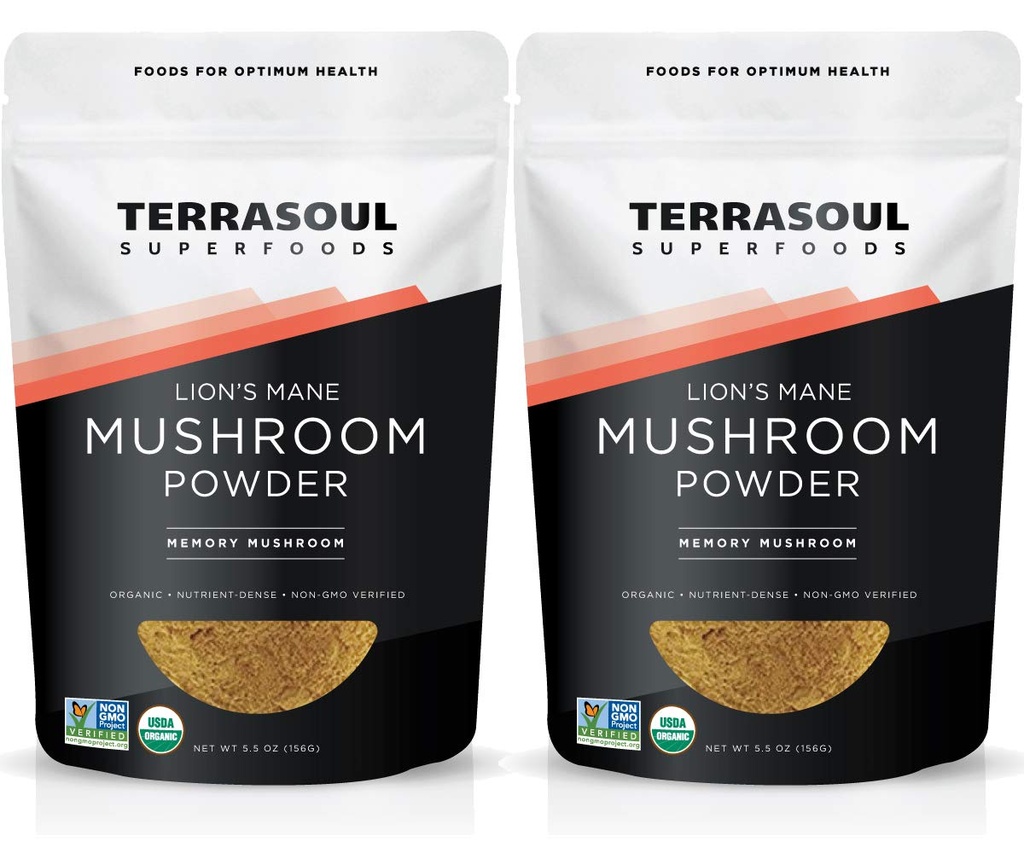 Terasoul超食品 有机狮子的马恩蘑菇粉(4:1 提取),11 Ounces