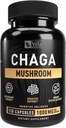 Vela的Chaga蘑菇 补充蘑菇 Capsule 1500 mg / service 120 Capsules (Chaga蘑菇(120个伯爵))