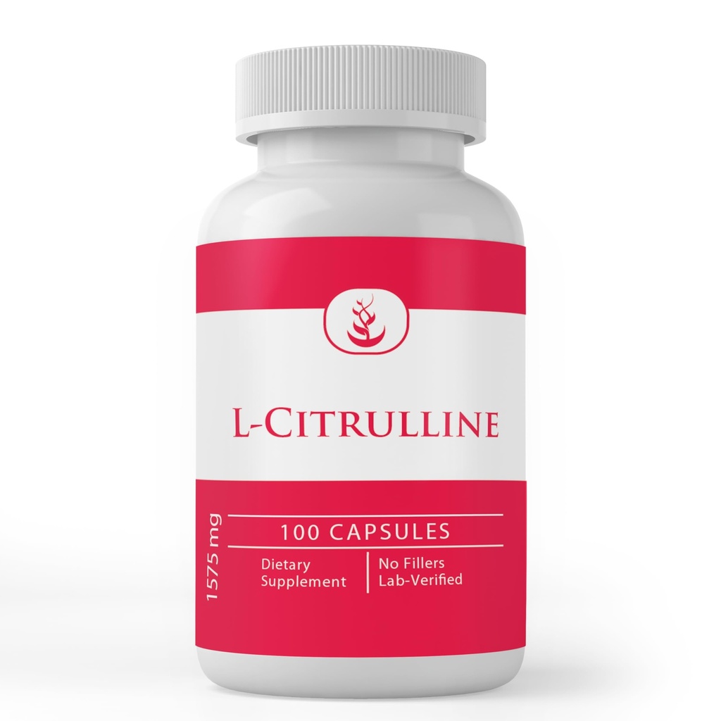 纯原始成份 L- Citrulline, (100 Capsules) 永远纯净, 无添加剂或填充器, 实验室验证