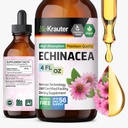 BIO KRAUTER Echinacea Drops - 天然免疫支持 - Echinacea Tincture 补充 - Vegan,酒精和糖自由滴 - 4 Fl.Oz.