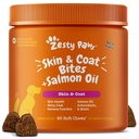 Zesty Paws Omega 3 Fish Oil for Dogs - Zesty Paw Dog 维生素和Hip, Joint & Skin, Bacon(90 Chews)的补品.