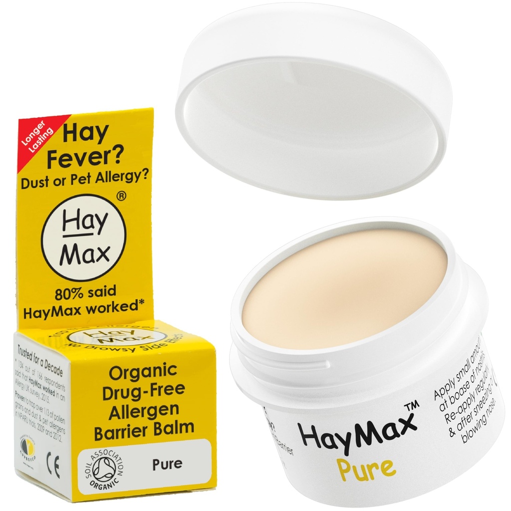 HayMax Allergen障碍物-纯0.17 fl oz - 有机,天然和无沉淀 Hay Fever & Alergy Relief Balm - Blocks Pollen & Other Allergen Partics - 对成年人,儿童及孕妇都有好处.