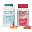 SmartyPants 产前多维他明和亲生免疫包:Omega 3 Fish Oil(EPA/DHA)、Biotin、甲基folate、维生素D3、C、消化和免疫辅助补充(30天供应)