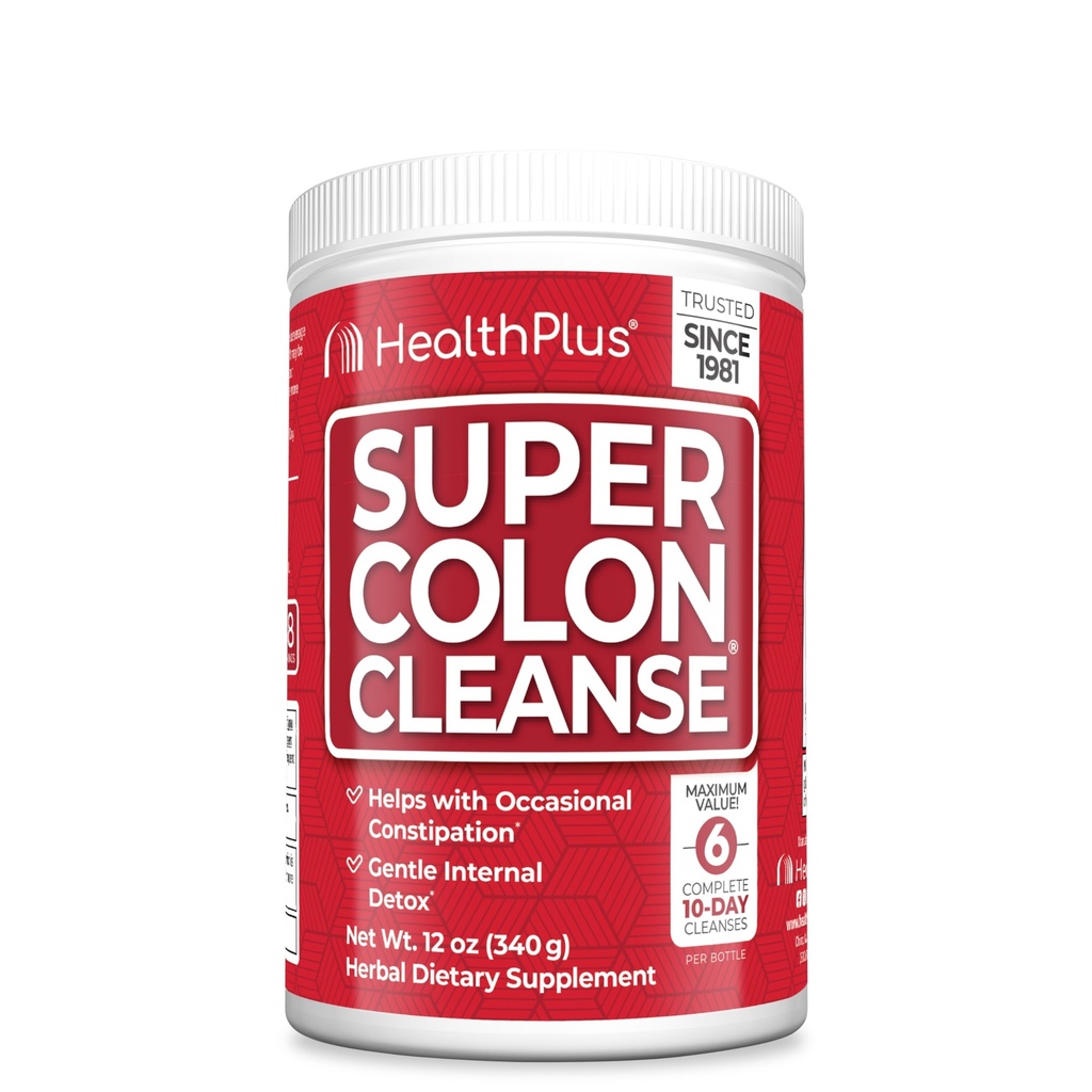健康加超级Colon Cleanse,12 oz粉,68 服务 - 天然解毒,消化便秘救济,Gentle Gut Cleanse with Psyllium Husk & Senna Leaf