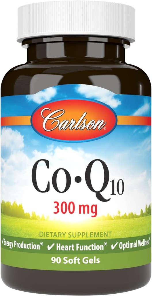 Carlson - 共同Q10,共同酶Q10,300毫克,能源生产和心脏功能,60软胶