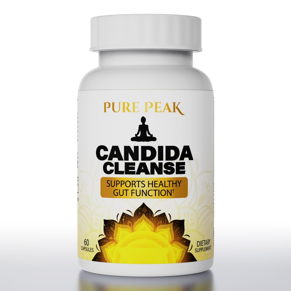 Candida Cleanse - Gut & Colon Supports (60 Capsules) - 用于男性和女性 - 用于肠道脱氧的天然草药 - Oregano Leaf, Wormwood, 黑胡桃, Caprylic Acid