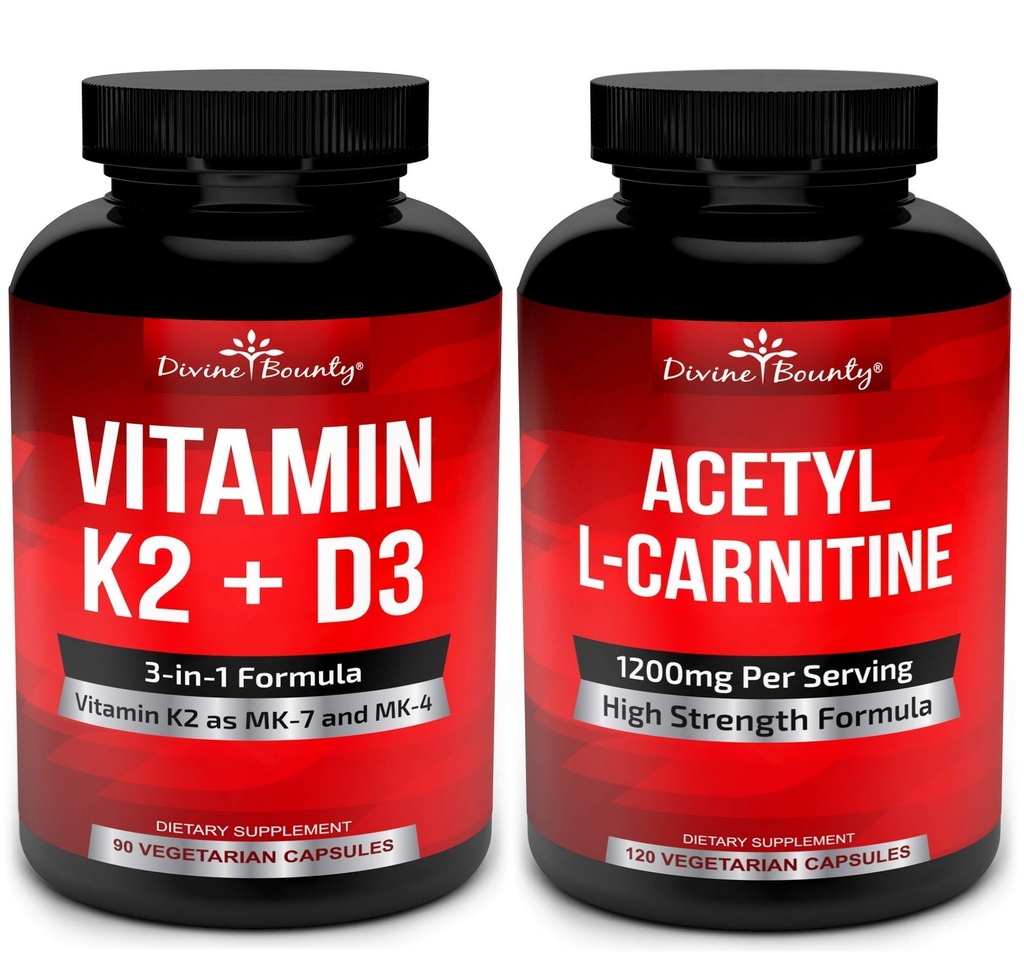 配有 D3 & 乙酰L- Carnitine 包的维生素 K2