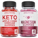 60 Keto Apple Cider Vinegar Gummys Advanced Wight Loss + 60 Magnesium Gummys 与770 MG Magnesium Citrate 形成.